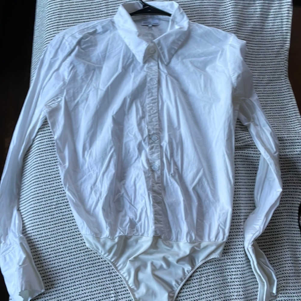 Danielle Bernstein Oxford bodysuit